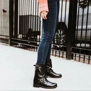 Frye Shoes 389 Veronica Short Belted Cognac Leather Popular